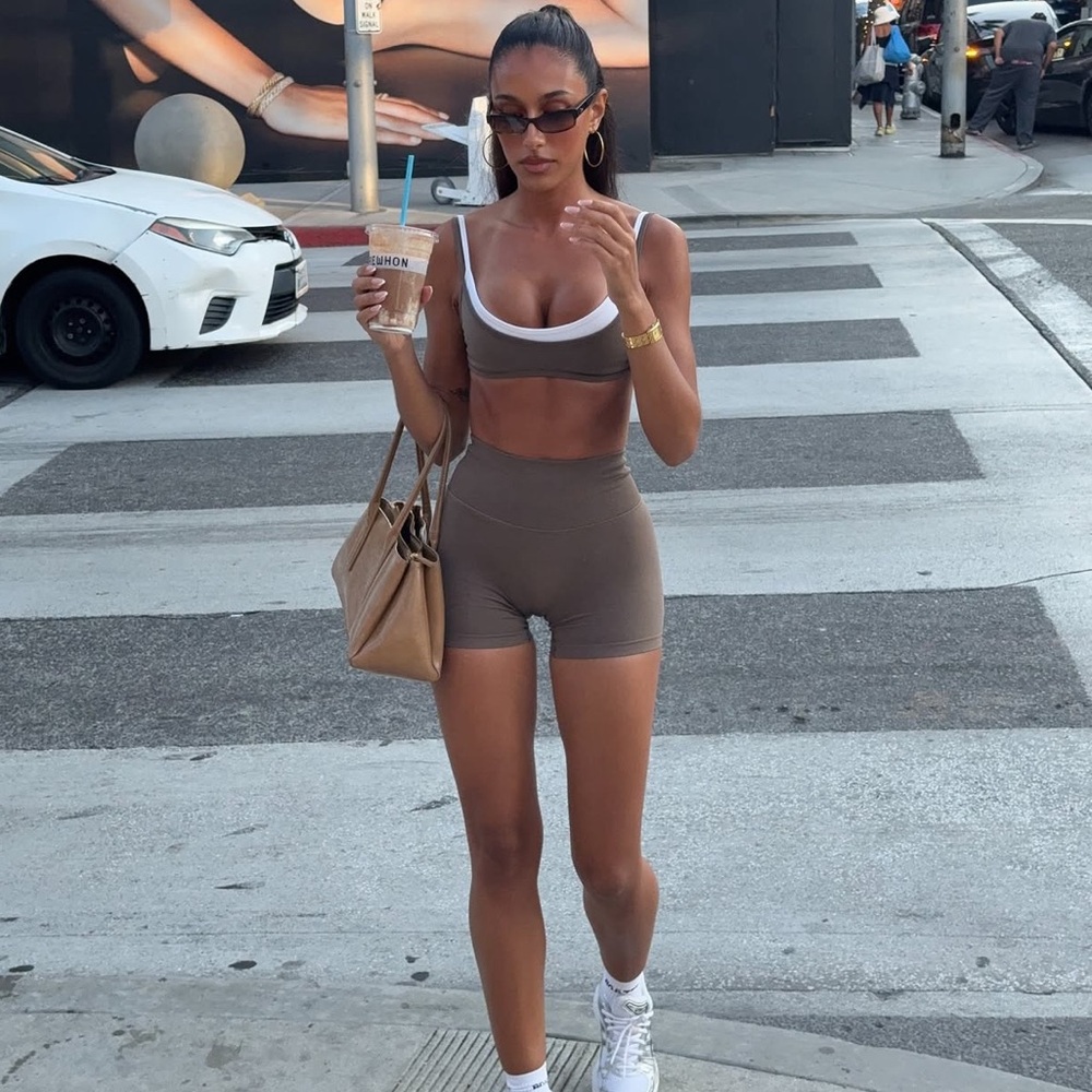 Crop Shop Boutique Freedom Micro Top Chocolate Chip